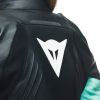 Dainese RACING 4 dámská sportovní kožená bunda černá/aqua vel.46